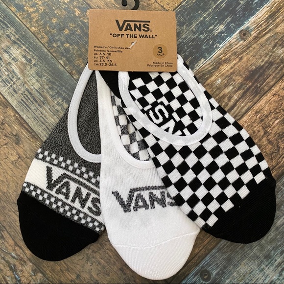 vans checkered no show socks